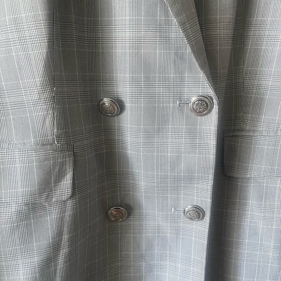 Zara Plaid Double Breasted Blazer - Picture 5 of 8